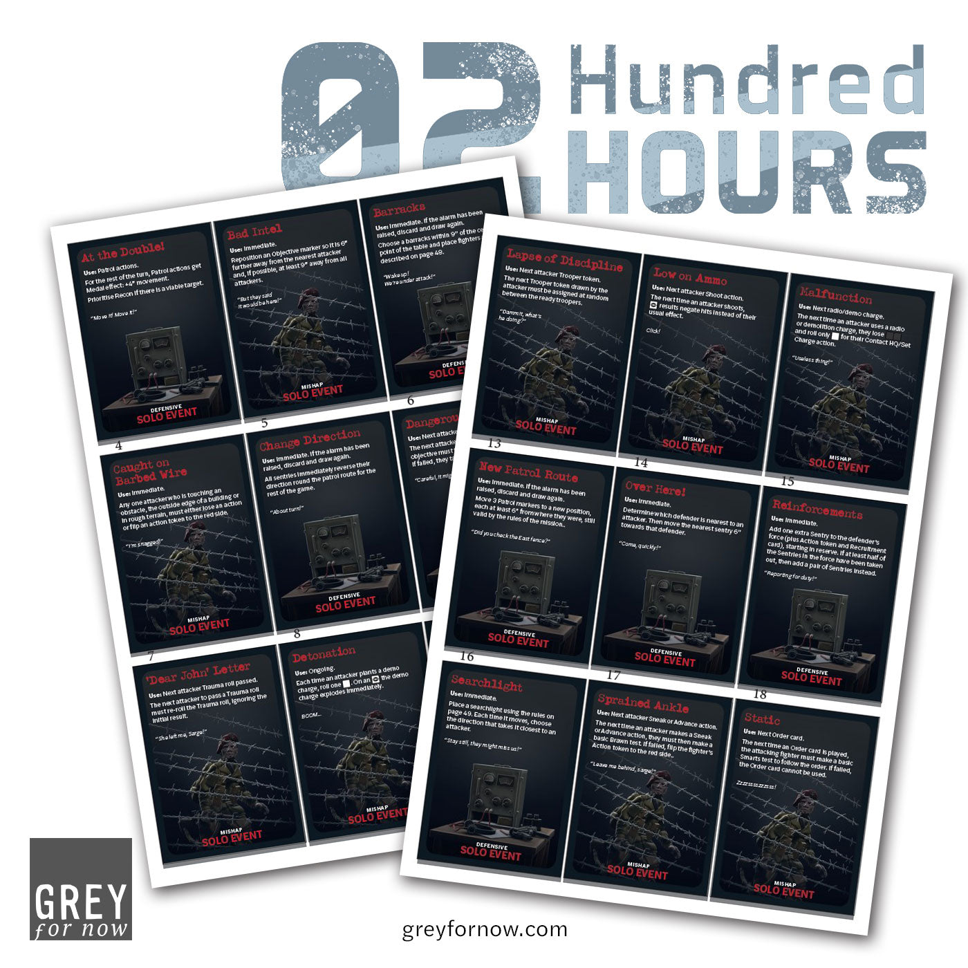 02 Hundred Hours Solo Event Cards