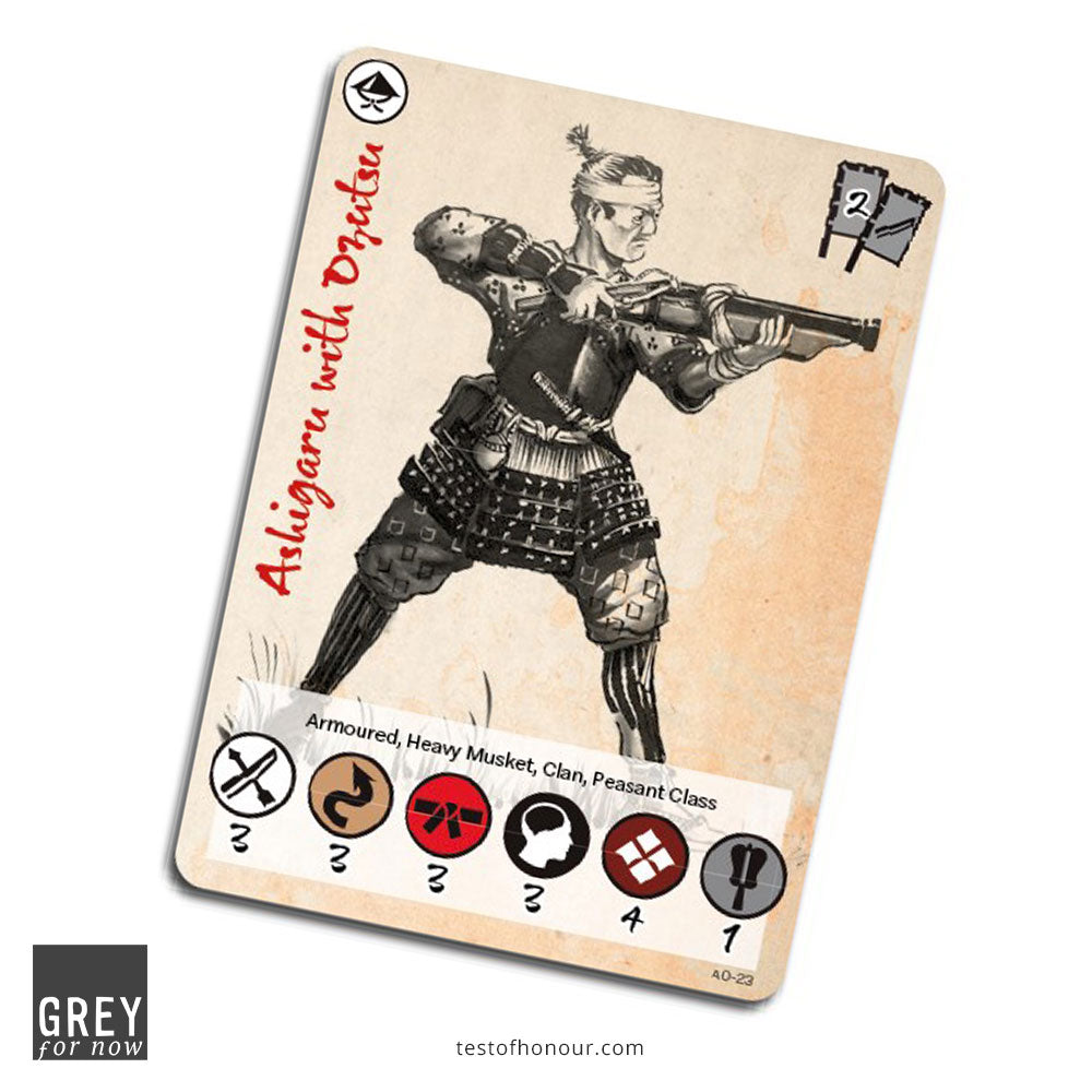 Ashigaru with Ozutsu bonus card