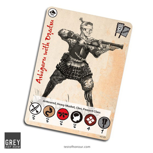 Ashigaru with Ozutsu bonus card