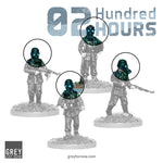 02 Hundred Hours Gas Mask Heads sprue (4)