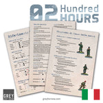 02 Hundred Hours Quick Reference Sheet - Italian Translation
