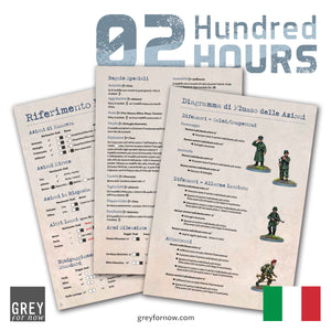 02 Hundred Hours Quick Reference Sheet - Italian Translation