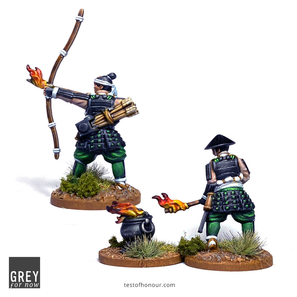 Ashigaru with Fire Arrows and Flaming Torch